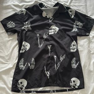 Collard skull dress shirt